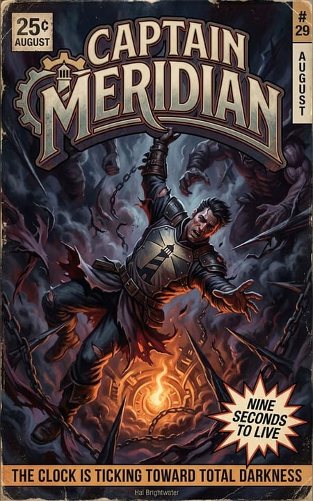 superhero cover, Captain Meridian